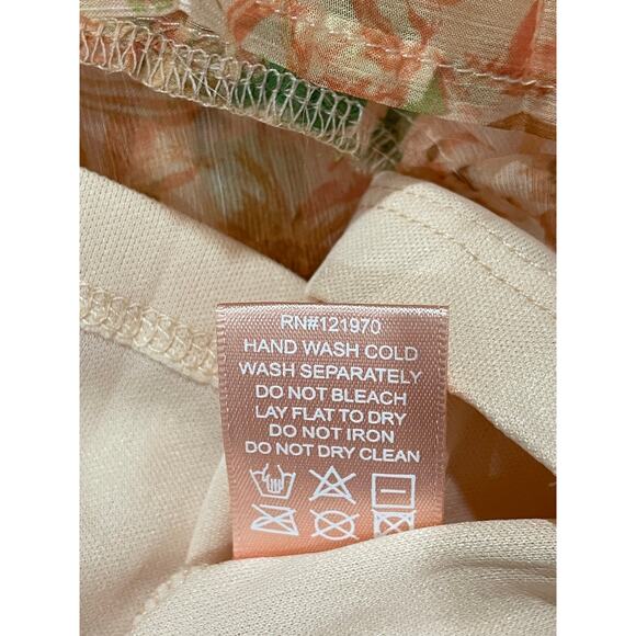 Lovecolette Floral Babydoll Dress - Peach - Medium - Picture 10 of 13